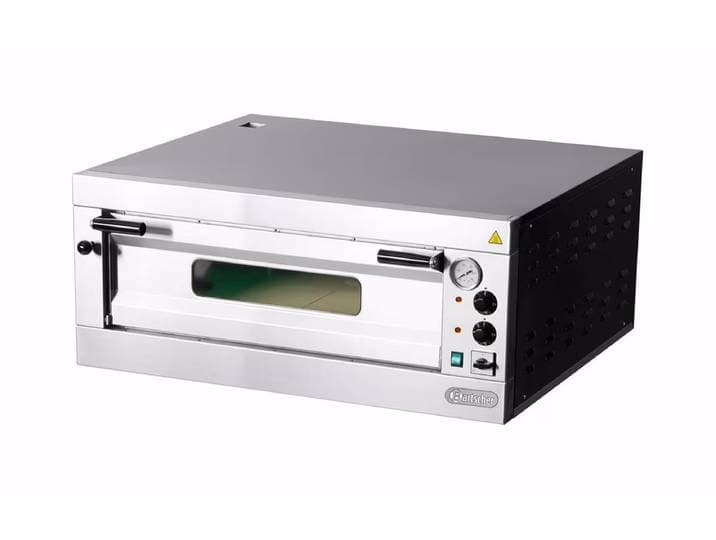 Bartscher Einkammer-Pizzaofen E4 – Gastro Backofen/Gastro Kochfeld/Gastro Mikrowelle – edelstahl