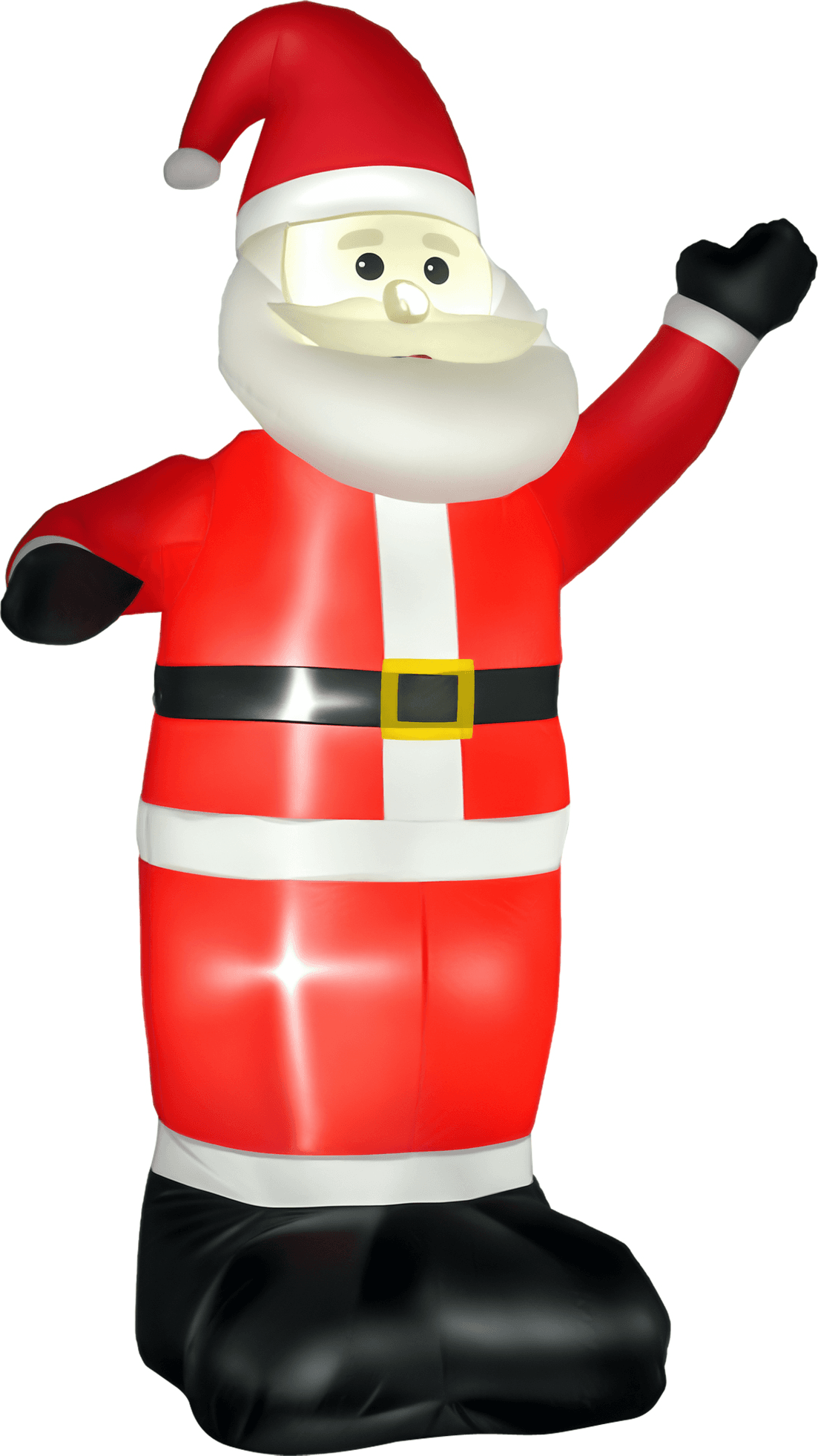 Homcom Babbo Natale Gonfiabile Luminoso a LED in Poliestere, con 5 picchetti a terra, 3 corde di fissaggio e 2 sacchi di sabbia, Rosso   Aosom Italy