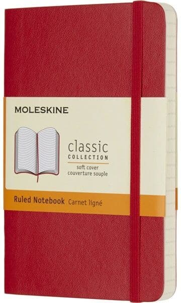 Moleskine Clas. S Notesbog   Pkt.   Linj.   Rød