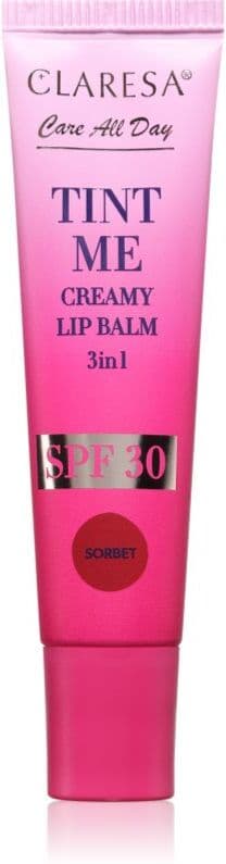 Claresa Tint Me Creamy Lip Balm lip balm with moisturising effect shade Sorbet 12 ml