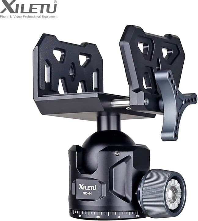 XILETU Aluminum Rifle Saddle Mount with Ball Head Tripod Clamp Perfect for Target Practice Hunting Outdoor Shooting Stands 360