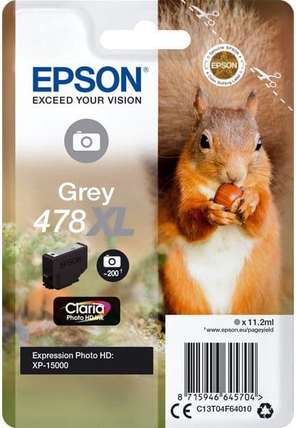 Epson Inktcartridge 378/478XL (C13T04F64010) Grijs Hoge capaciteit