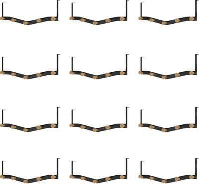 ​YBM Home Black Wooden Over the Door Hanger Hooks