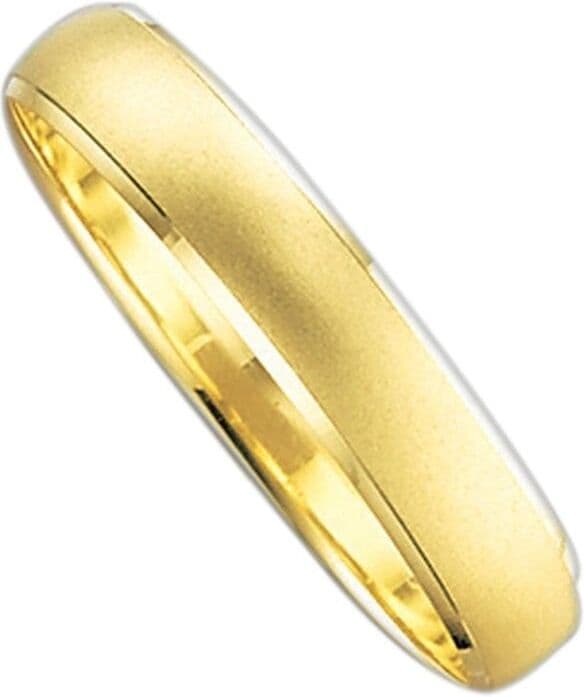Trauring FIRETTI "Schmuck Geschenk Gold 375 Hochzeit Ehering Trauring "LIEBE" Gr. 16,5, gold (gelbgoldfarben), Fingerringe, Damen, 16.5, ohne Brillant, Gelbgold 585, 4mm, Trauring, Made in Germany, wahlweise mit oder ohne Brillant