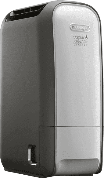 DE LONGHI Deshumidificador - De'Longhi Tasciugo AriaDry Light DNS80, Extracción 7.5 l/día, Depósito de 2,8 l, Superficia 85 m³, Pantalla LCD, Ionizador, Gris