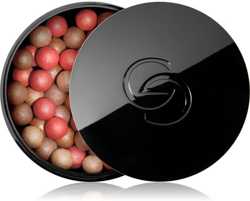 Oriflame Giordani Gold Serum Pearls rozświetlający puder w perełkach błyszczący odcień Strobe Peach 22 g