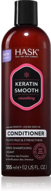 HASK Keratin Protein Smoothing Conditioner λειαντικό μαλακτικό για κατεστραμμένα, χημικά επεξεργασμένα μαλλιά 355 ml