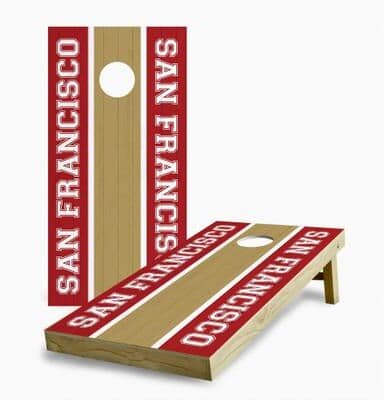 Skip's Garage San Francisco 49ers Striped Regulation 2x4 Cornhole Game Set