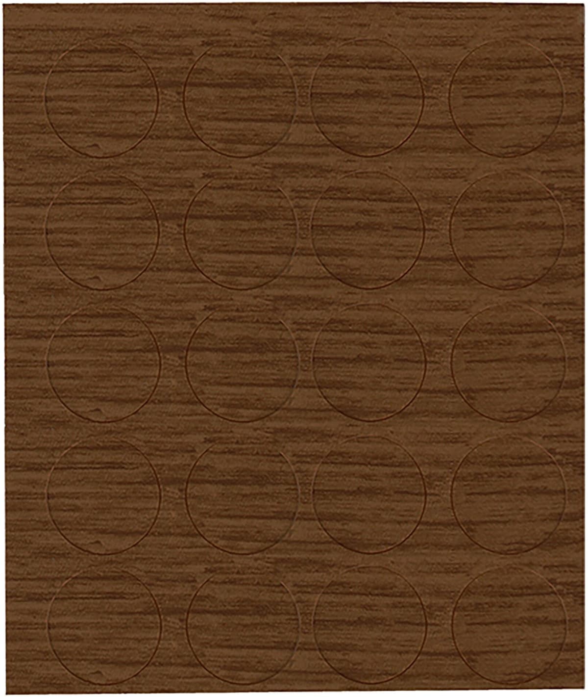 Tecnomat COPRIVITI PLASTICA ADESIVI Ø 13 mm COLOR NOCE 20 PEZZI