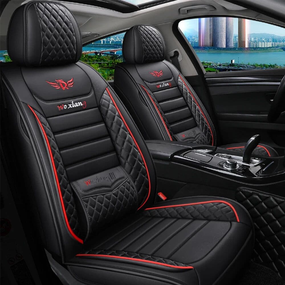 SOGLOTY Elegant Universal Faux Leather Car Seat Cover by Tand: Easy-Clean, Comfort Design, Fits Major Models - Enhance Your Car's