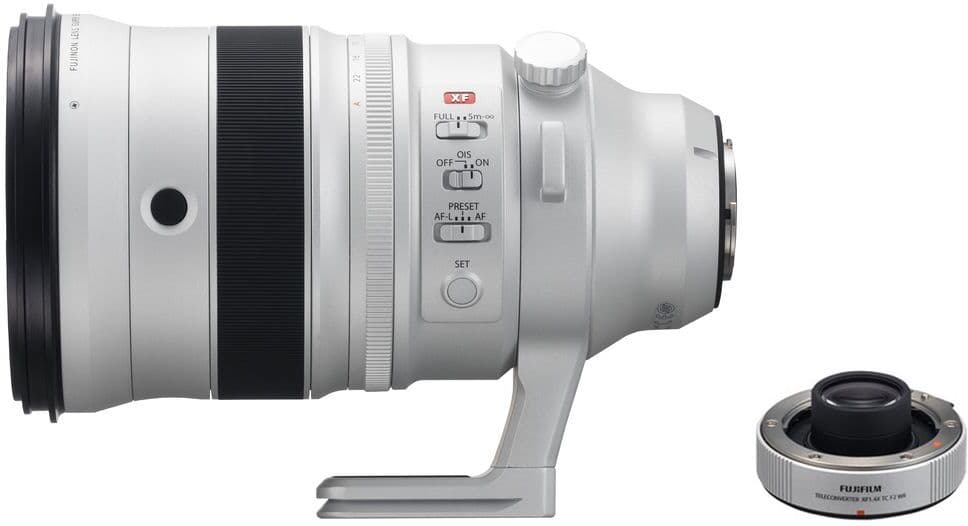 XF 200mm f/2.0 R LM OIS WR + teleconverter XF 1.4X TC F2 WR  Fujifilm X gray-silver