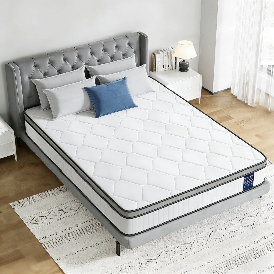 BedStory 14cm Medium Firm Hybrid Mattress With Motion Isolation Pocket Springs Double (4'6)