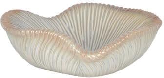 Sagebrook Home Ceramic Bowl Chiseled Textured Design Decorative Home Accent