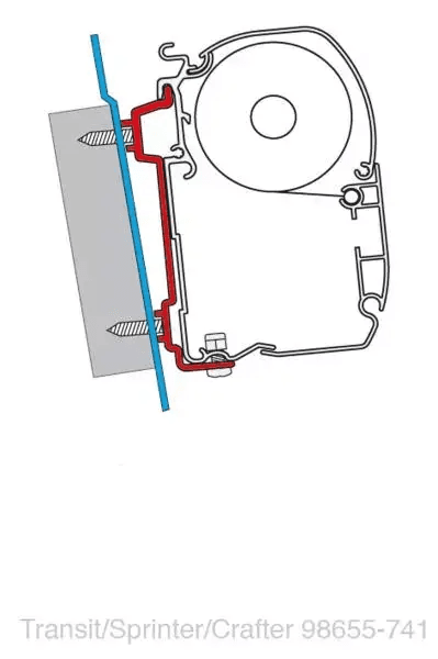 Fiamma Adapter Til F1 Og F45 Ford Transit/sprinter/vw Crafter Fra 06