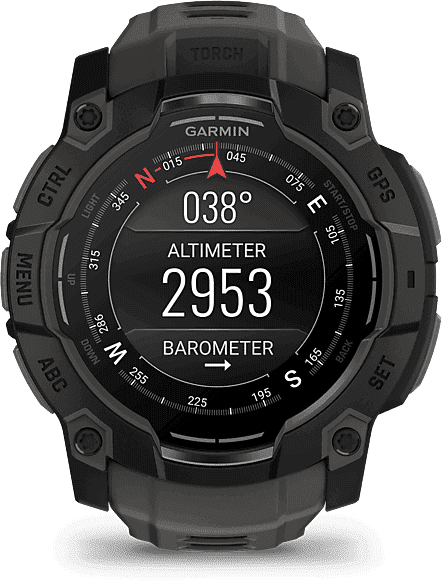REACONDICIONADO Seminuevo Muy bueno Reloj deportivo - Garmin Instinct 3, Negro, 50mm, 1.3", AMOLED, Silicona, 10ATM, Connect, 24 días Autonomía