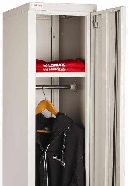 Lomax Garderobeskab 1 Dør, Grå, H180xb30xd50