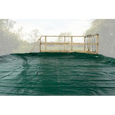 Pool-Abdeckplane WEKA "MALI 3", grün (grün, schwarz), B:471cm L:571cm, Polyethylen (PE), Planen, BxL: 471x571 cm