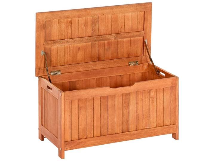 Kissenbox MERXX, braun (holzfarben), B:88cm H:46cm T:45cm, Massivholz, Aufbewahrungsboxen, Kissenbox, Eukalyptus