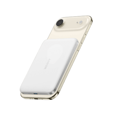 Anker Nano Power Bank (5K, MagGo, Slim) Aurora White