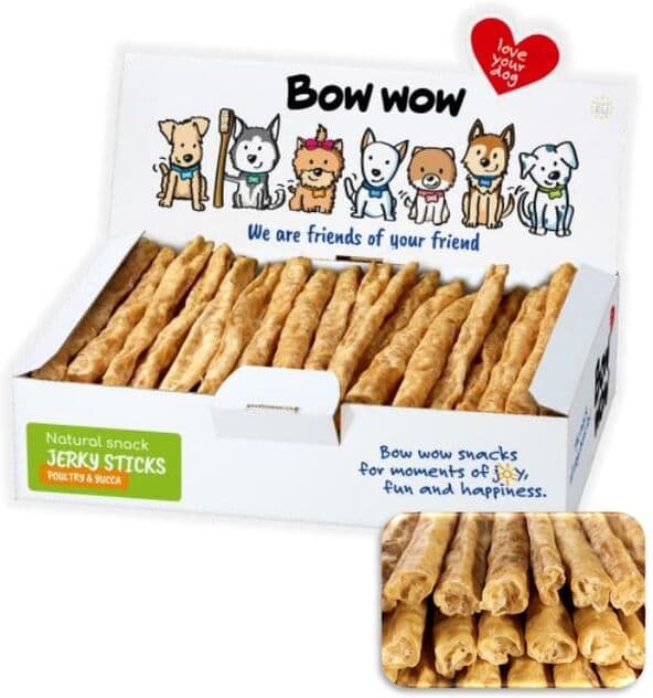 Bow Wow Palito Natural de Hígado y Yuca 50 uds