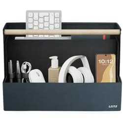 Leitz Schreibtisch-Organizer mit Griff 4 Fächer grau, 38x26x19 cm