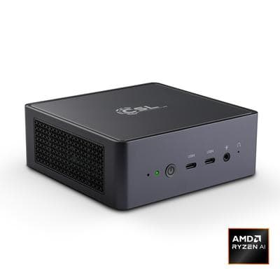 CSL PC "VenomBox 7640HS", schwarz, Microsoft Windows 11 Pro (64 Bit), Radeon 760M, 8 GB RAM 500 GB SSD, Desktop-PCs, PC