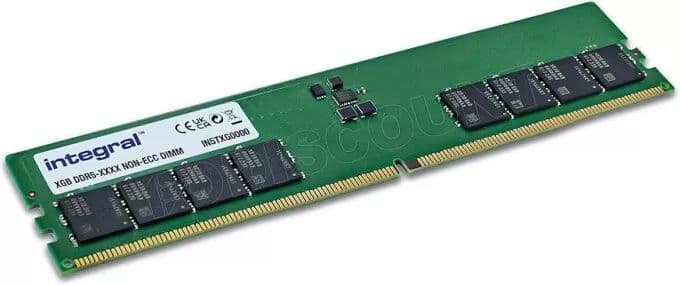 Barrette mémoire 16Go DIMM DDR5 Integral 4800MHz (Vert)