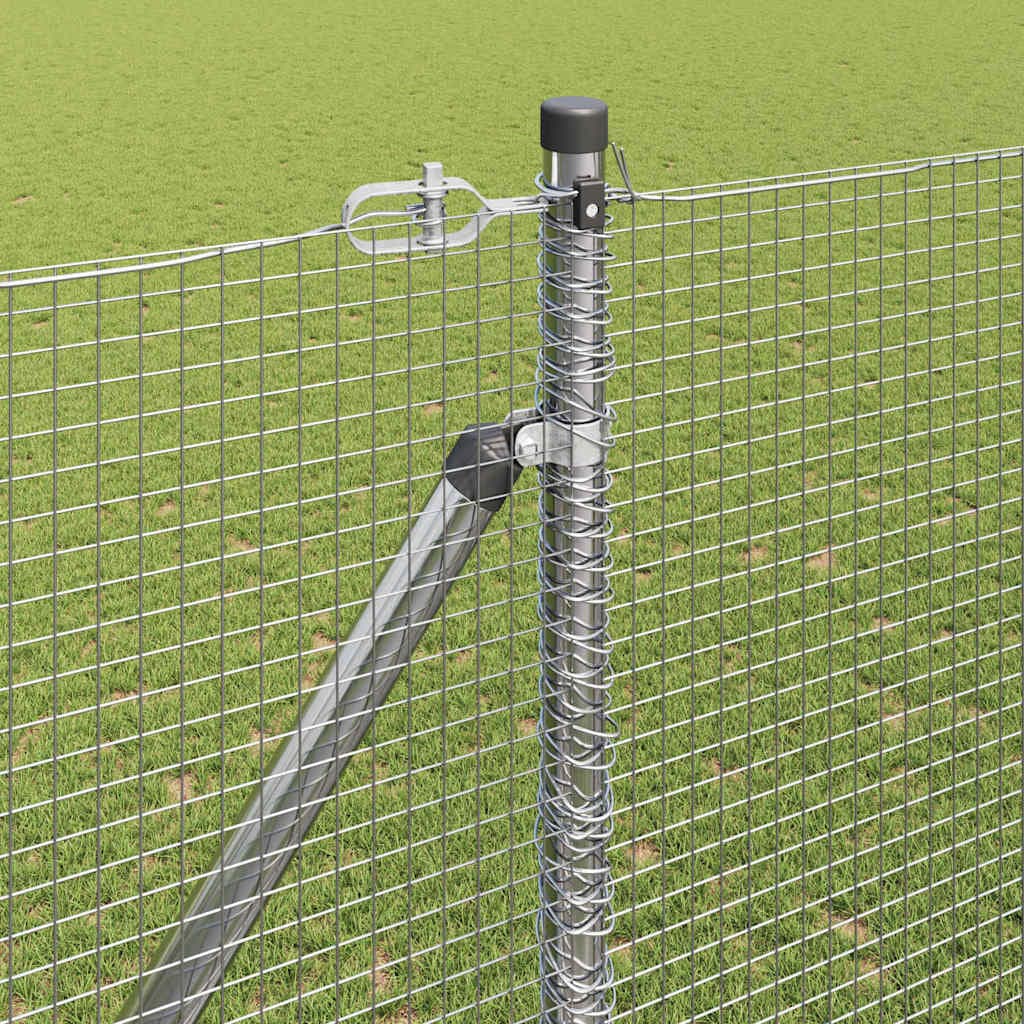 vidaXL Clôture en fil soudé avec pointes 10 x 1,6 m Acier galvanisé