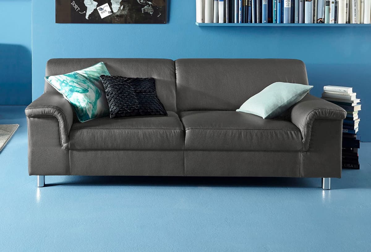 2,5-Sitzer HOME AFFAIRE "Jamie zeitlos elegant, klares Design, komfortabel", grau, B:190cm H:72cm T:80cm, Sofas, 2 5-Sitzer grau B/H/T: 190cm x 72cm x 80cm, Luxus-Kunstleder, ohne Funktion