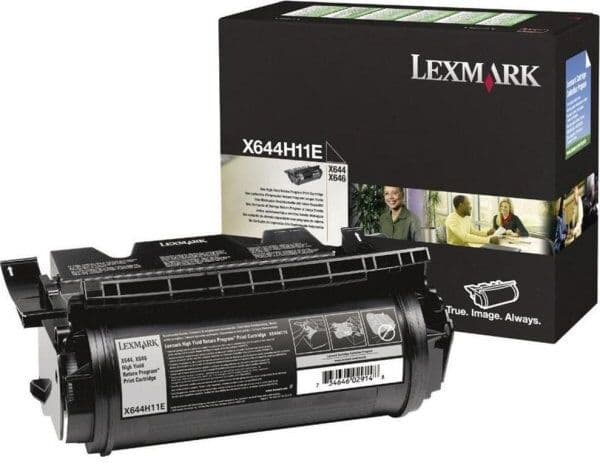 Lexmark 0x644h11e Lasertoner, Sort, 21000s