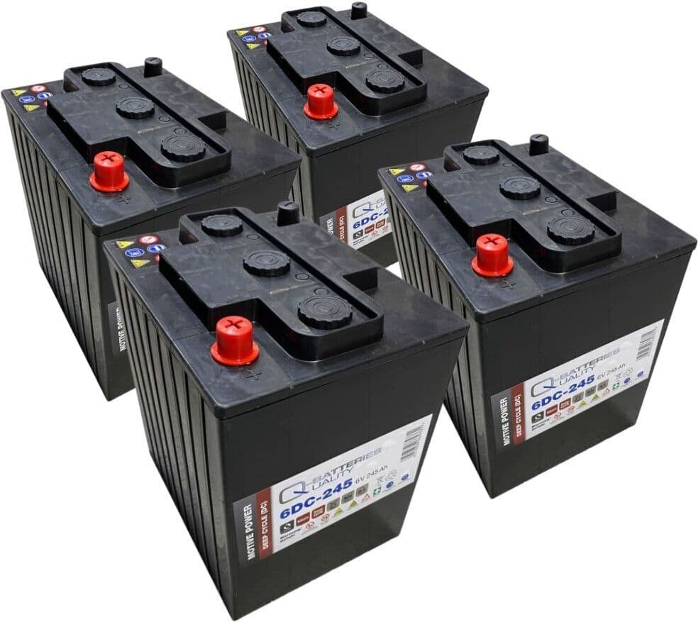 4x Q-Batteries 6DC-245 6V 245Ah Deep Cycle Traktionsbatterie