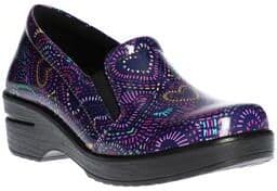 Women's Leeza Slip On by Easy Street in Purple Multi Hearts (Size 8 1/2 M)