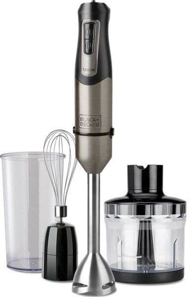 Black & Decker Stavblendersæt, 1200w, Grå