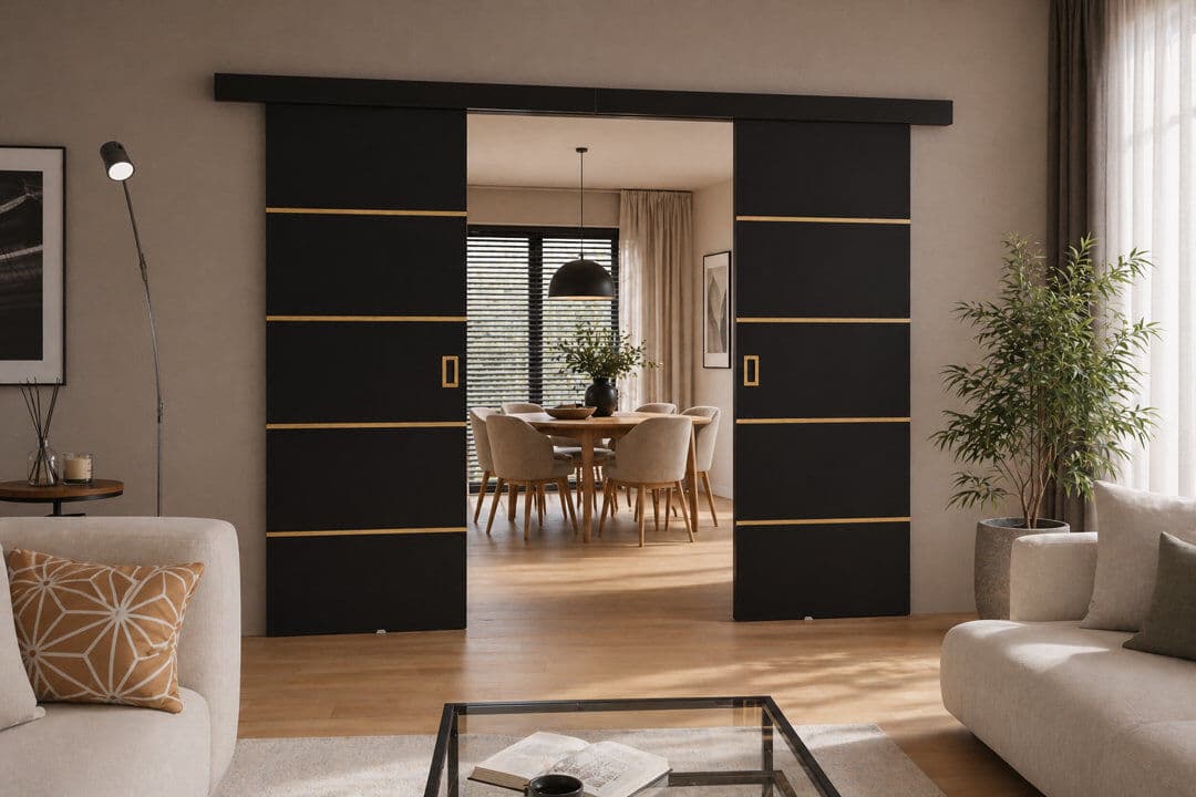 Brayden Studio Baban 2 Door Black 194cm x 205cm