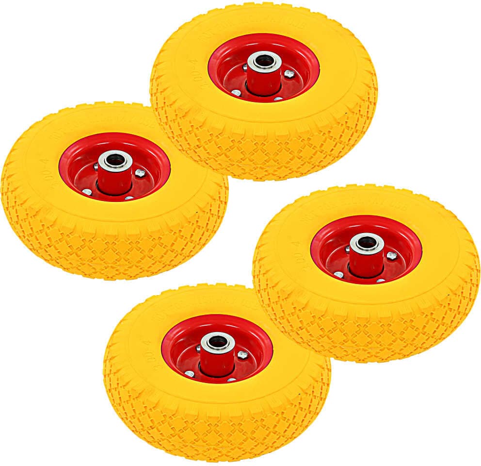 vidaXL Roues de diable 4 pcs PU solide 3.00-4 (245x82)