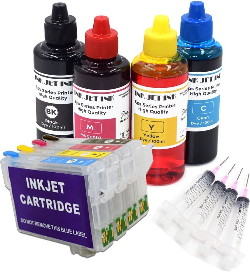 boma-team 604 604xl Refillable Ink Cartridge With Dye Ink For Epson XP-2200 XP 2205 3200 3205 4200 4205 WF 2910 2930 2935 2950 Printers