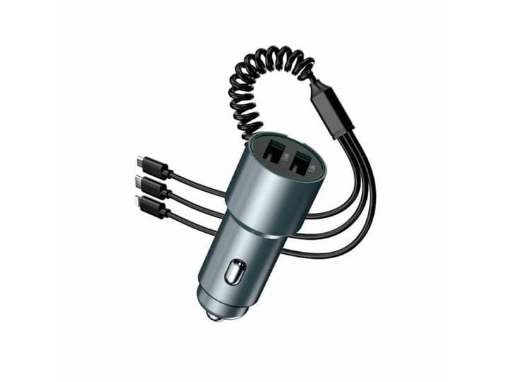 PAVAREAL CC75 100 W 3-in-1+4,8 A Autolader Ondersteunt Snelladen Voor iPhone En Samsung Serie Telefoons
