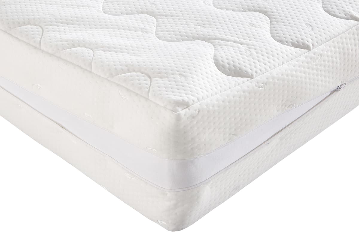 Matratzenersatzbezug GOODPRODUCT "Rinny, Bezug 90x200 cm, 140x200 cm und weiteren Grössen, Allergiker", weiss (weiß), B:120cm H:10cm L:200cm, Bezug: 100% Polyester, Matratzenzubehör, Matratzenersatzbezug, geeignet (Hausstauballergiker), atmungsaktiv, wasc