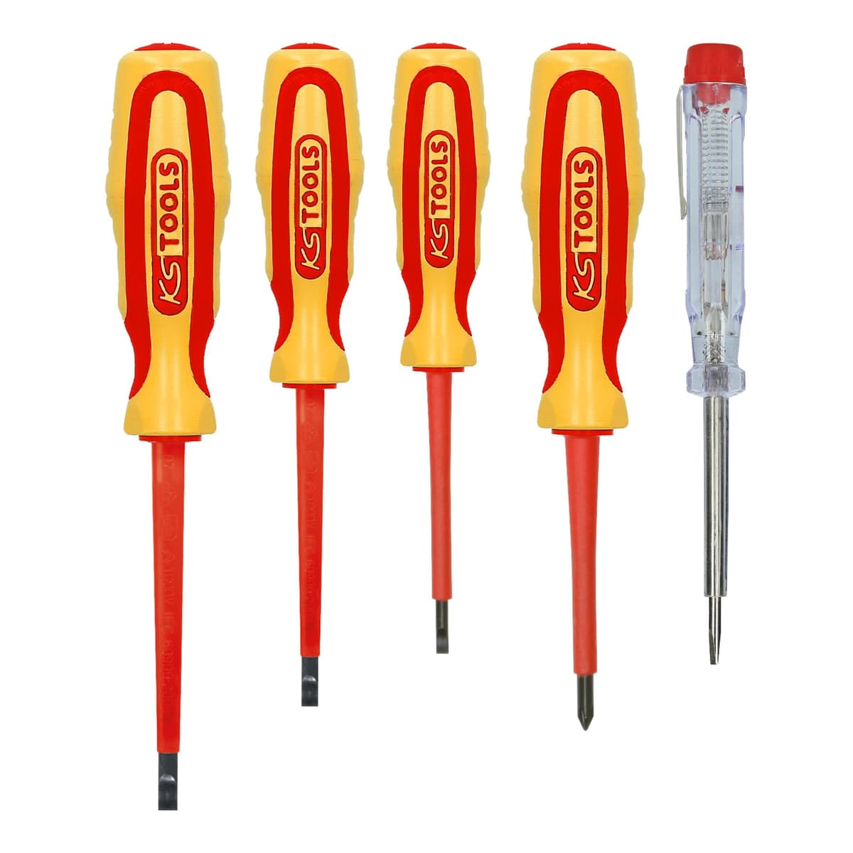 KS Tools ERGOTORQUE VDE Schraubendreher-Satz, PH+Schlitz, 5-teilig (117.0540)