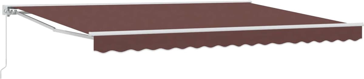 vidaXL Auvent rétractable manuel Marron 5 x 3 m