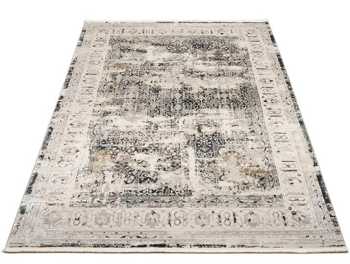 Teppich MUSTERRING COLORADO CLASSIC , beige (beige, grau), B:200cm H:5mm L:290cm, Polyacryl, Viskose, Teppiche, Teppich, exclusive MUSTERRING DELUXE COLLECTION hochwertig gekettelt Fransen