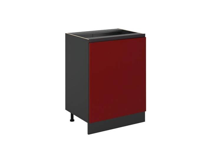 Vicco Küchenunterschrank R-Line, Rot/Anthrazit, 60 cm mit 1 Tür ohne Arbeitsplatte, Rot, Anthrazit, Holzwerkstoff, Rechteckig, 60x81.6x46 cm, Küchen, Küchenmöbel, Küchenschränke, Küchenunterschrank