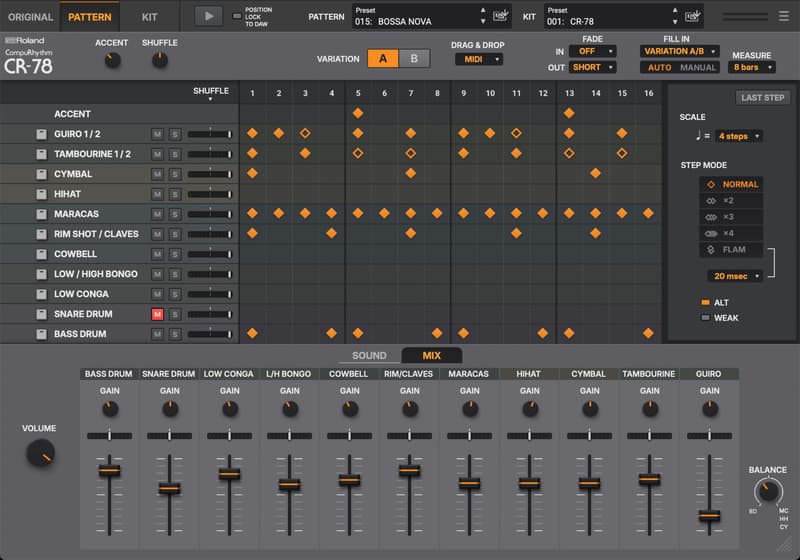 Roland Cloud CR-78 Rhythm Composer