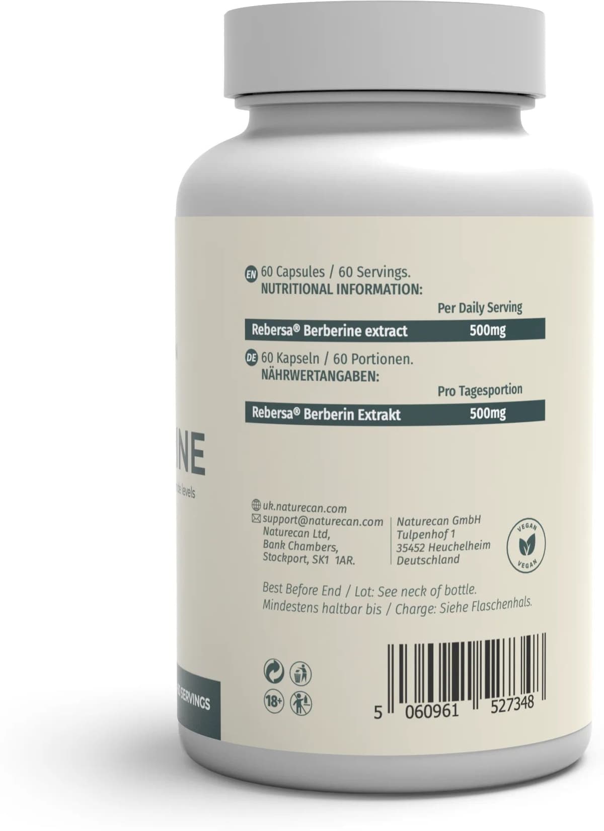 Naturecan NO Berberine Kapsler