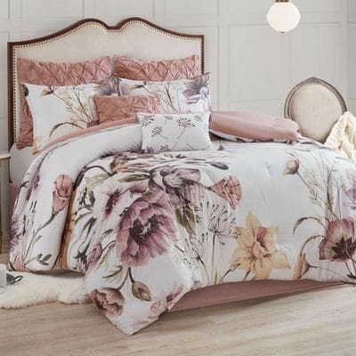 Jla Home/Bed Cassandra Comforter Bed Set Rose, King, Rose