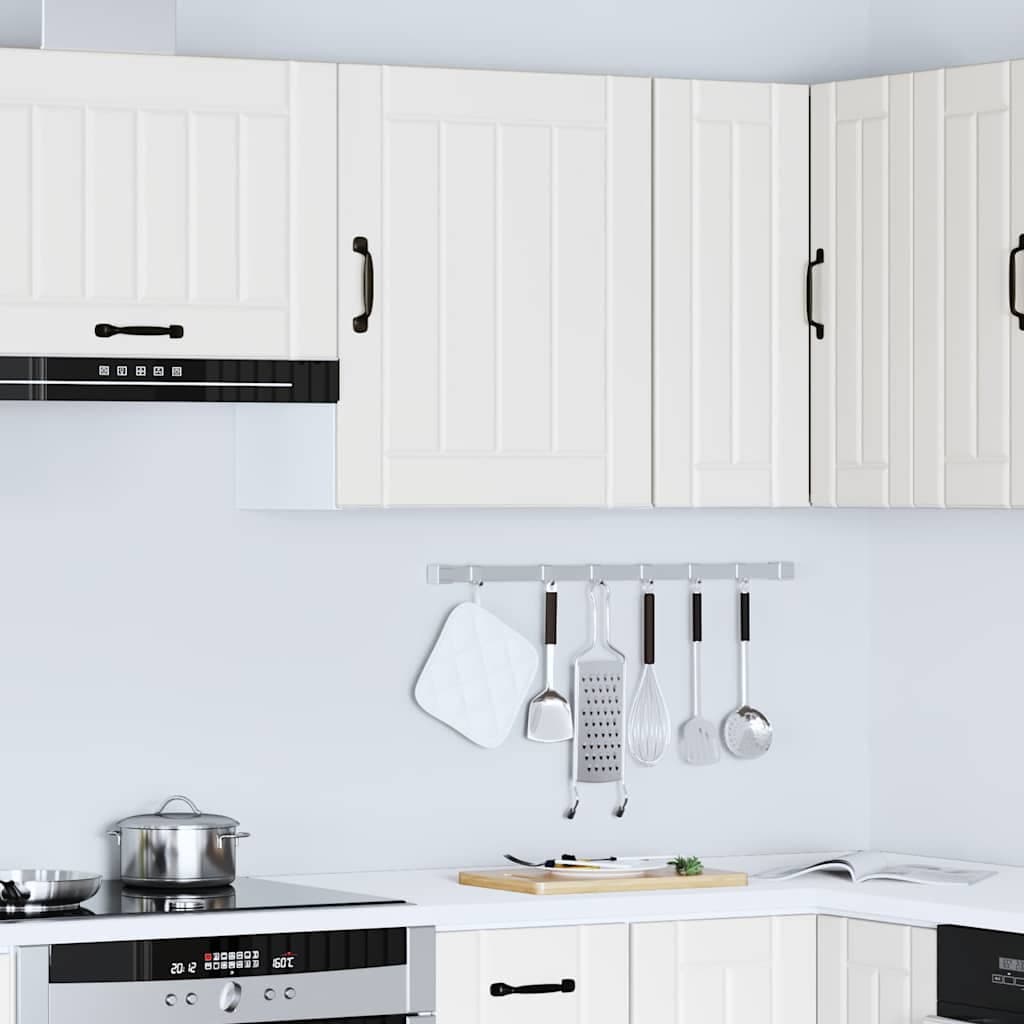 vidaXL Armoire murale de cuisine Lucca blanc bois d'ingénierie
