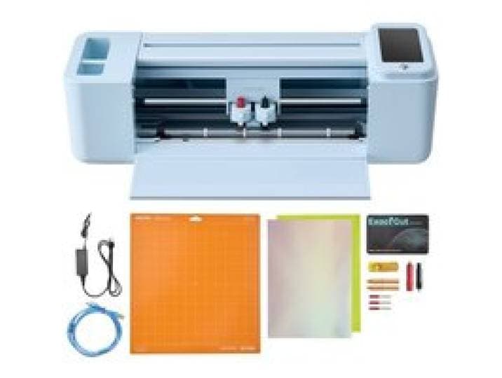 VEVOR Machine de Découpe Capacité 305 mm, Découpe Vinyle Commande par Écran Tactile, pour Personnalisation Autocollant Scrapbooking Décoration DIY, Compatible avec Mac, Windows, Android et iOS, Bleu