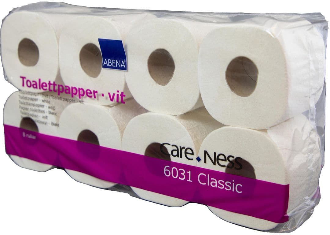 CARE-NESS Toalettpapper 2 lags vit 8/fp
