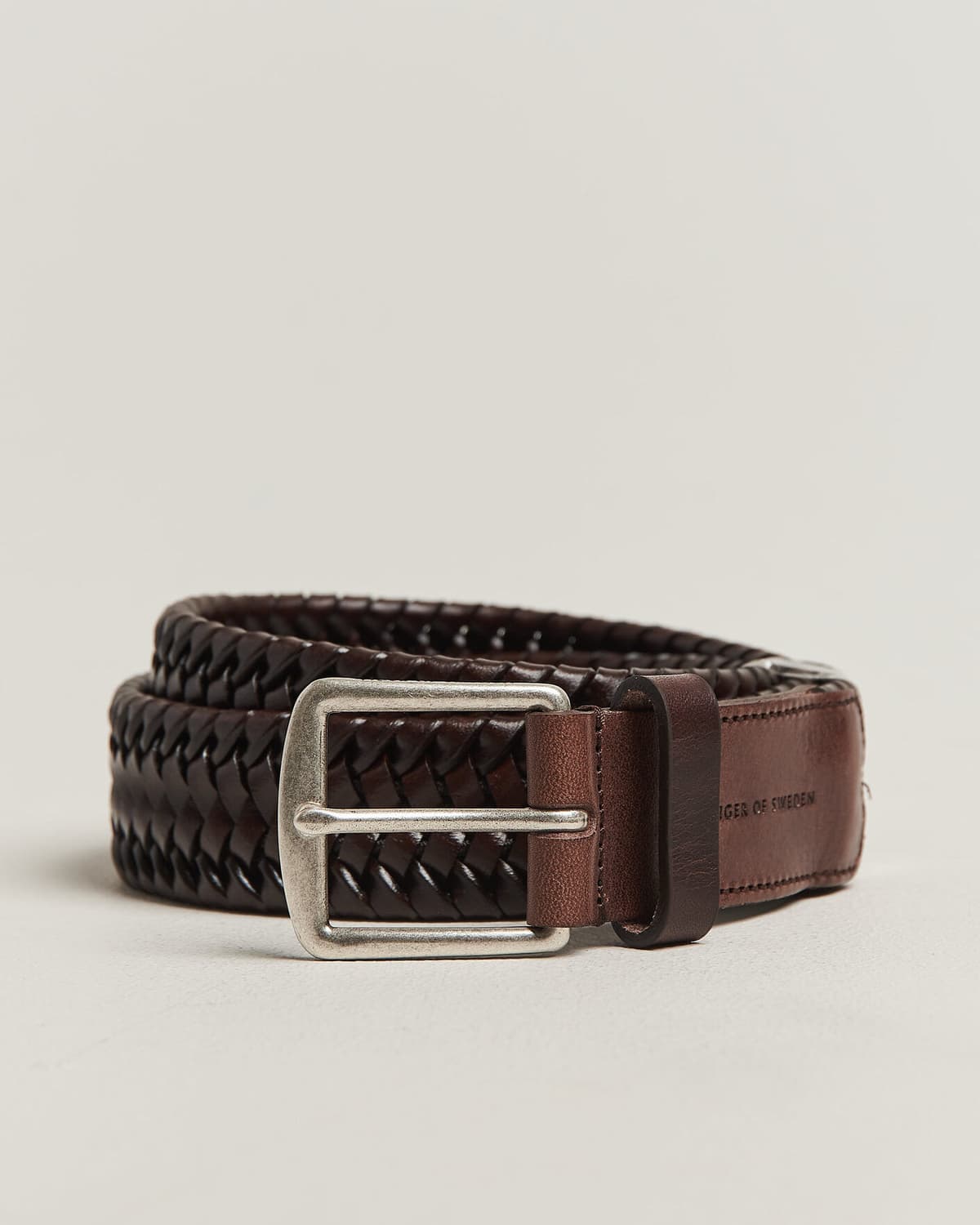 Tiger of Sweden Braidant Braided Belt Dark Brown men 90 Brun