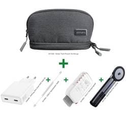 4Smarts Premium Office Set USB Ladegerät 65 W USB-C® Grau, Weiß Steckdose GaN 541847